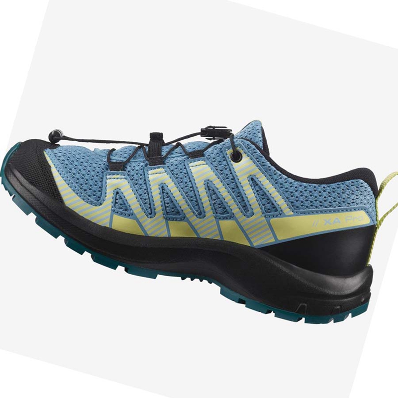 Zapatillas De Trail Running Salomon XA PRO V8 Niños Azules | REWAUKZ-50