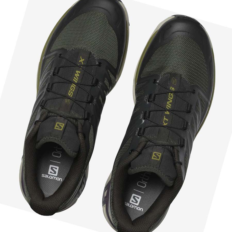 Zapatillas Salomon XT-WINGS 2 Hombre Negras Verde Oliva | QOGHYPK-24