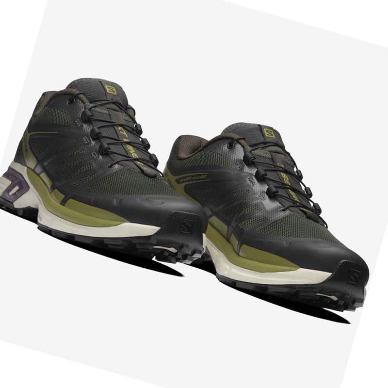 Zapatillas Salomon XT-WINGS 2 Hombre Negras Verde Oliva | QOGHYPK-24