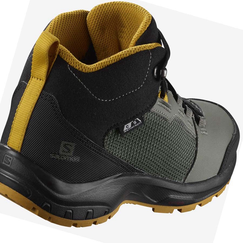 Zapatos De Senderismo Salomon OUTWARD CLIMASALOMON™ WATERPROOF Niños Verde Oliva | BPVWIFQ-42