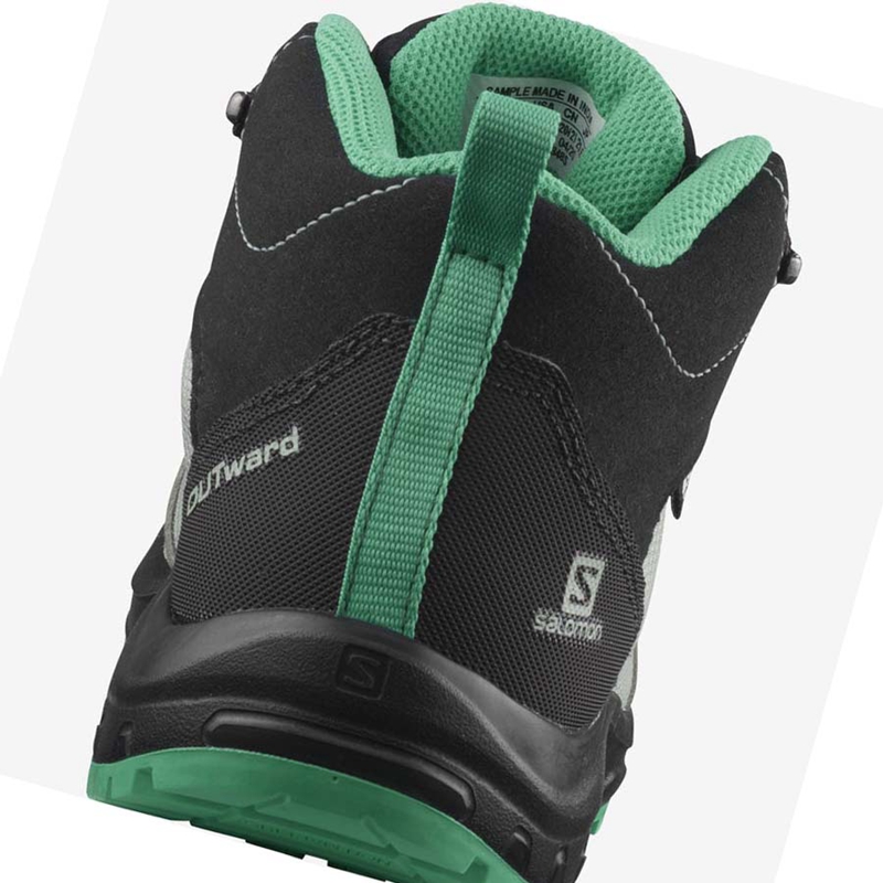 Zapatos De Senderismo Salomon OUTWARD CLIMASALOMON™ WATERPROOF Niños Verde Menta | VUACNZF-93