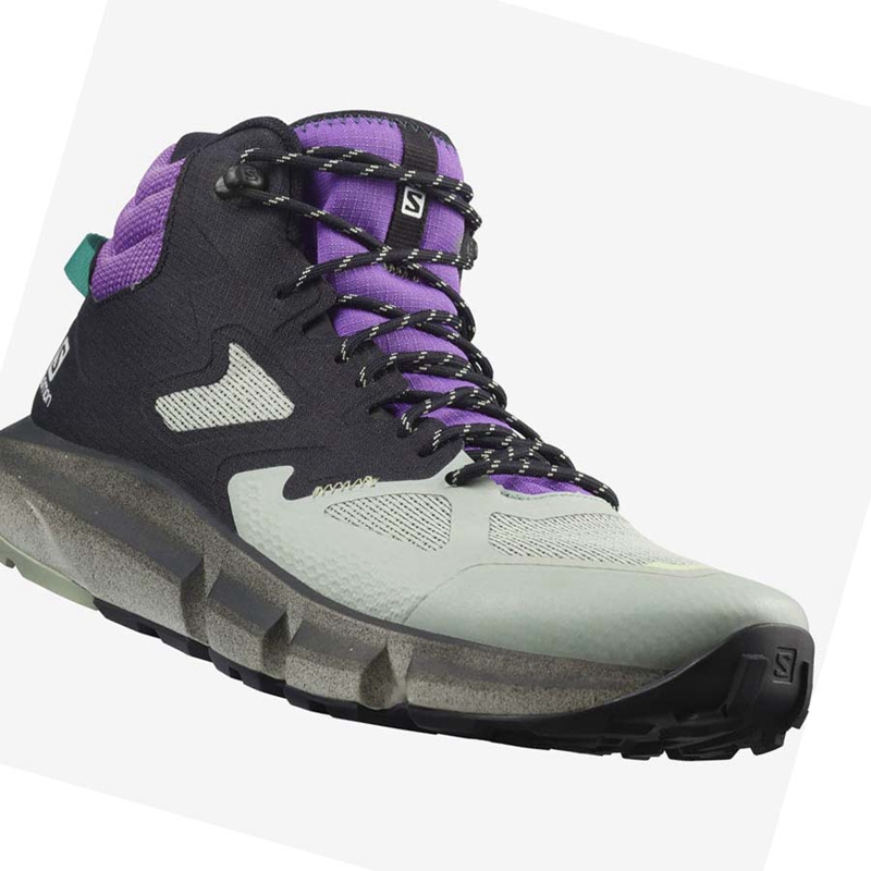 Zapatos De Senderismo Salomon PREDICT HIKE MID GORE-TEX Hombre Verde Menta Moradas | KAYQWVE-10