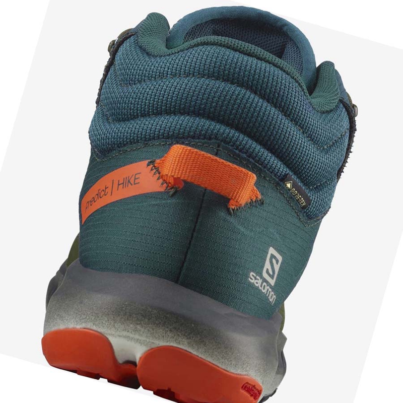 Zapatos De Senderismo Salomon PREDICT HIKE MID GORE-TEX Hombre Verde Oscuro Verde Oliva | PXRQGNW-14