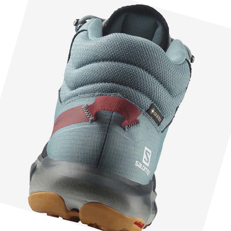 Zapatos De Senderismo Salomon PREDICT HIKE MID GORE-TEX Hombre Turquesa | RGPDWSN-97