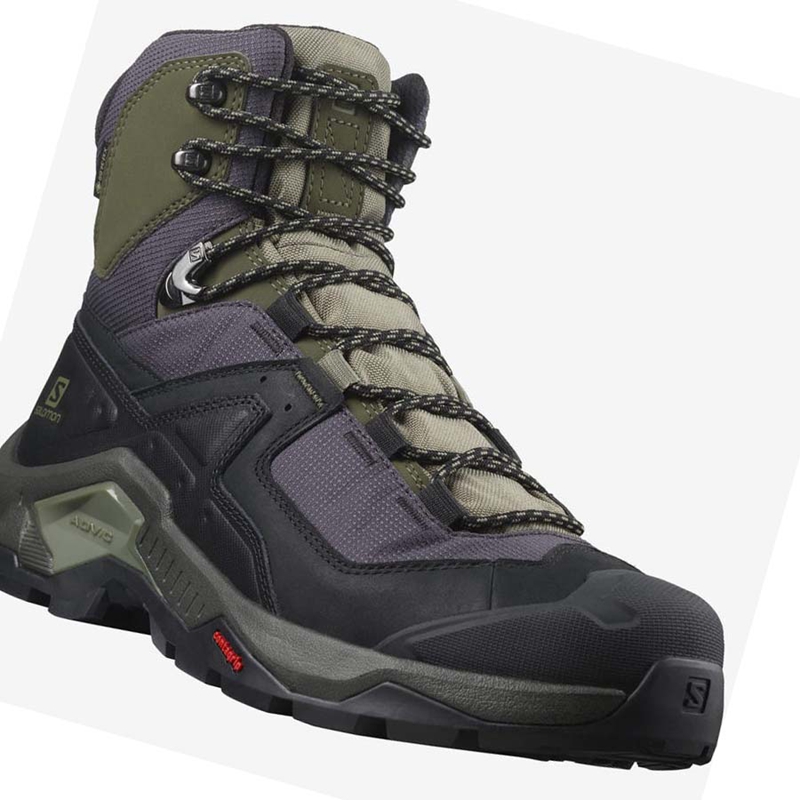 Zapatos De Senderismo Salomon QUEST ELEMENT GORE-TEX Hombre Negras Verde Oliva | PDLJEAC-71