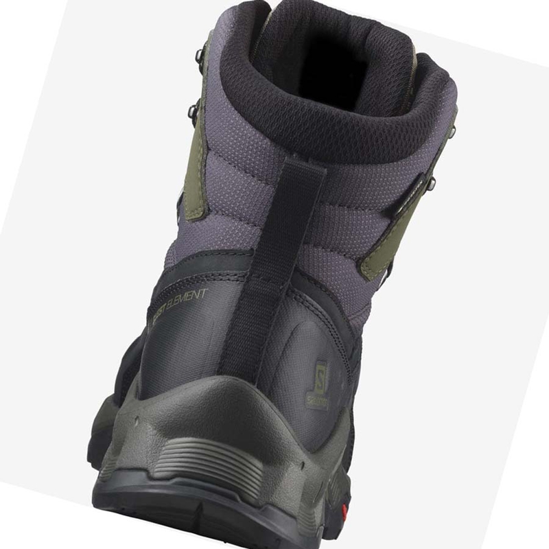 Zapatos De Senderismo Salomon QUEST ELEMENT GORE-TEX Hombre Negras Verde Oliva | PDLJEAC-71