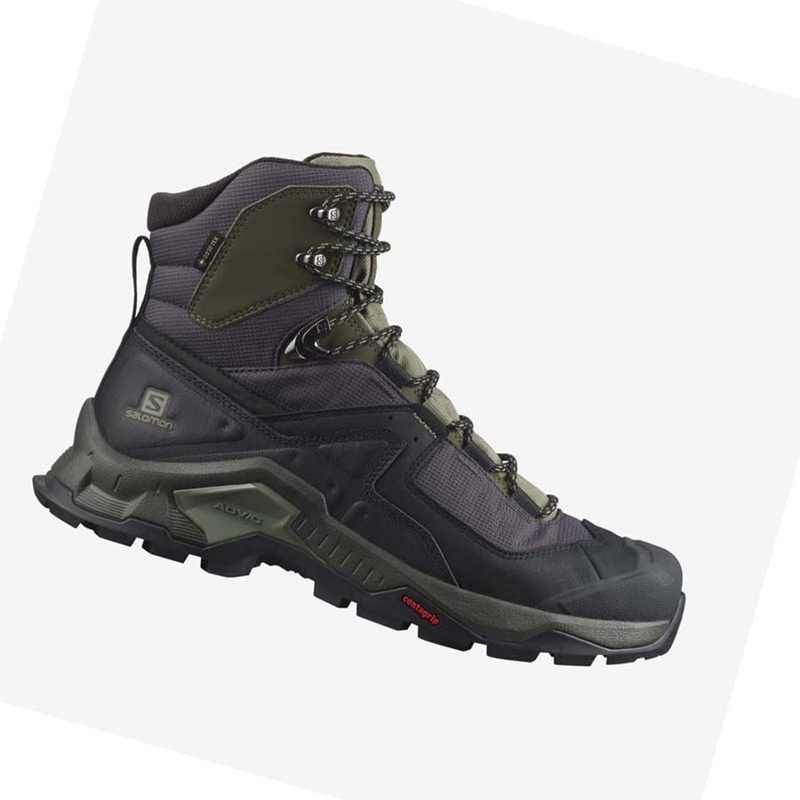 Zapatos De Senderismo Salomon QUEST ELEMENT GORE-TEX Hombre Negras Verde Oliva | PDLJEAC-71