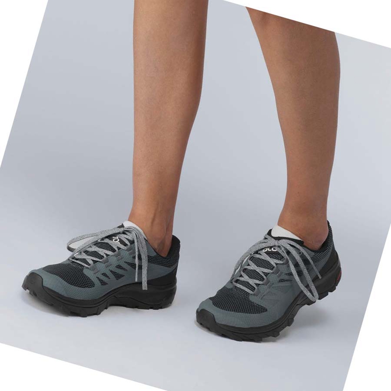 Zapatos De Senderismo Salomon WoOUTLINE GORE-TEX Mujer Gris | BPVEFMG-46