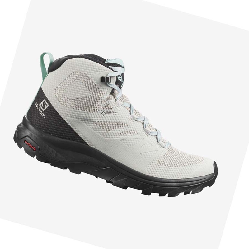 Zapatos De Senderismo Salomon WoOUTLINE MID GORE-TEX Mujer Beige | KPOSNTJ-85