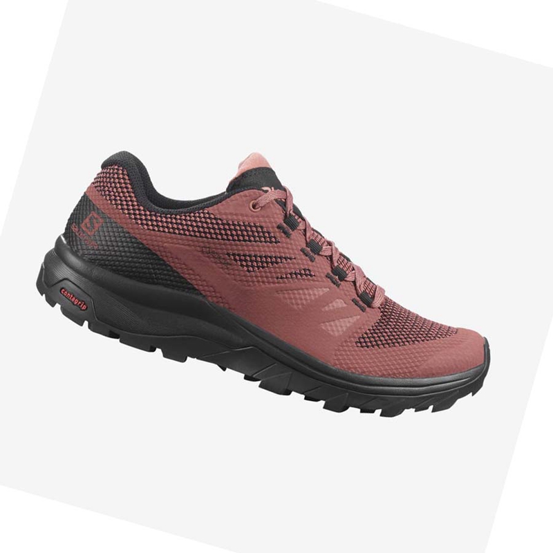 Zapatos De Senderismo Salomon WoOUTLINE GORE-TEX Mujer Rojas | PCASGIT-10