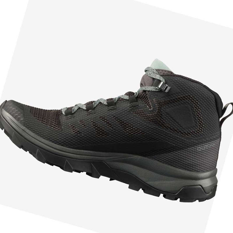 Zapatos De Senderismo Salomon WoOUTLINE MID GORE-TEX Mujer Azul Marino | TQMPHEB-69