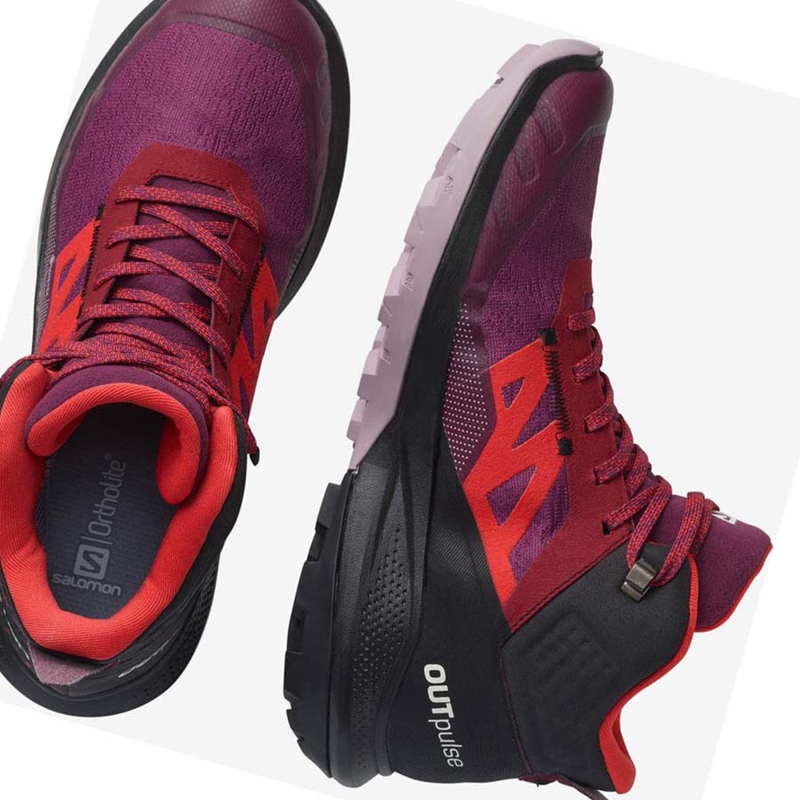 Zapatos De Senderismo Salomon WoOUTPULSE MID GORE-TEX Mujer Moradas | BNRKOWC-78