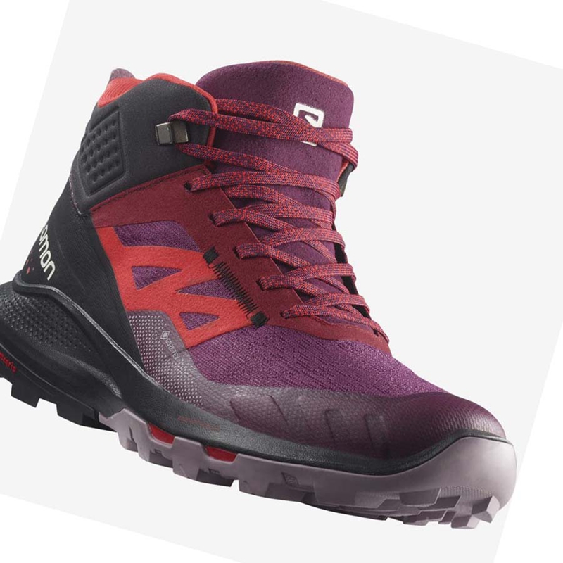 Zapatos De Senderismo Salomon WoOUTPULSE MID GORE-TEX Mujer Moradas | BNRKOWC-78