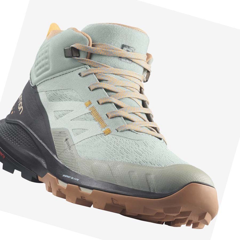 Zapatos De Senderismo Salomon WoOUTPULSE MID GORE-TEX Mujer Verde Menta | ICWNDPT-95