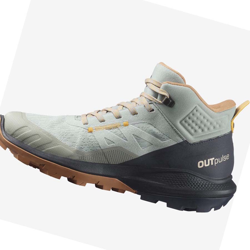 Zapatos De Senderismo Salomon WoOUTPULSE MID GORE-TEX Mujer Verde Menta | ICWNDPT-95