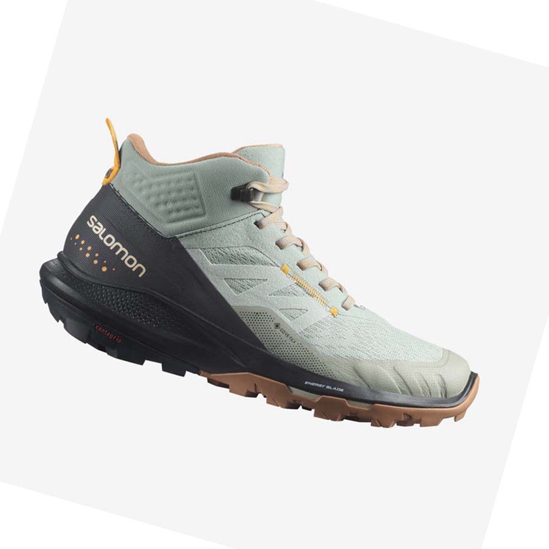 Zapatos De Senderismo Salomon WoOUTPULSE MID GORE-TEX Mujer Verde Menta | ICWNDPT-95