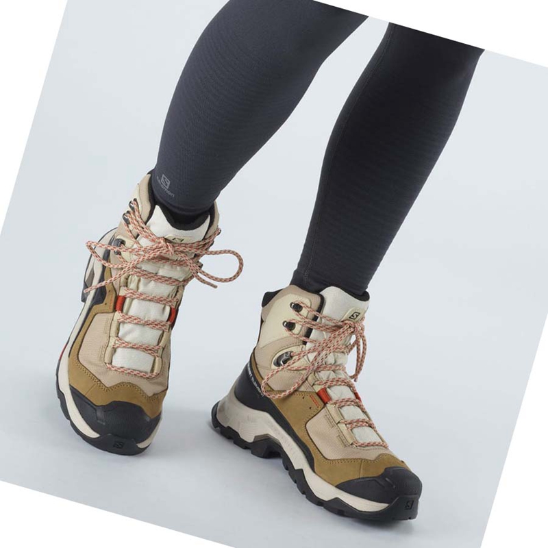 Zapatos De Senderismo Salomon WoQUEST ELEMENT GORE-TEX Mujer Marrones | VIHJSYC-20