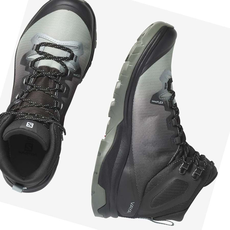 Zapatos De Senderismo Salomon WoVAYA MID GORE-TEX Mujer Negras Blancas | ORENSWY-27