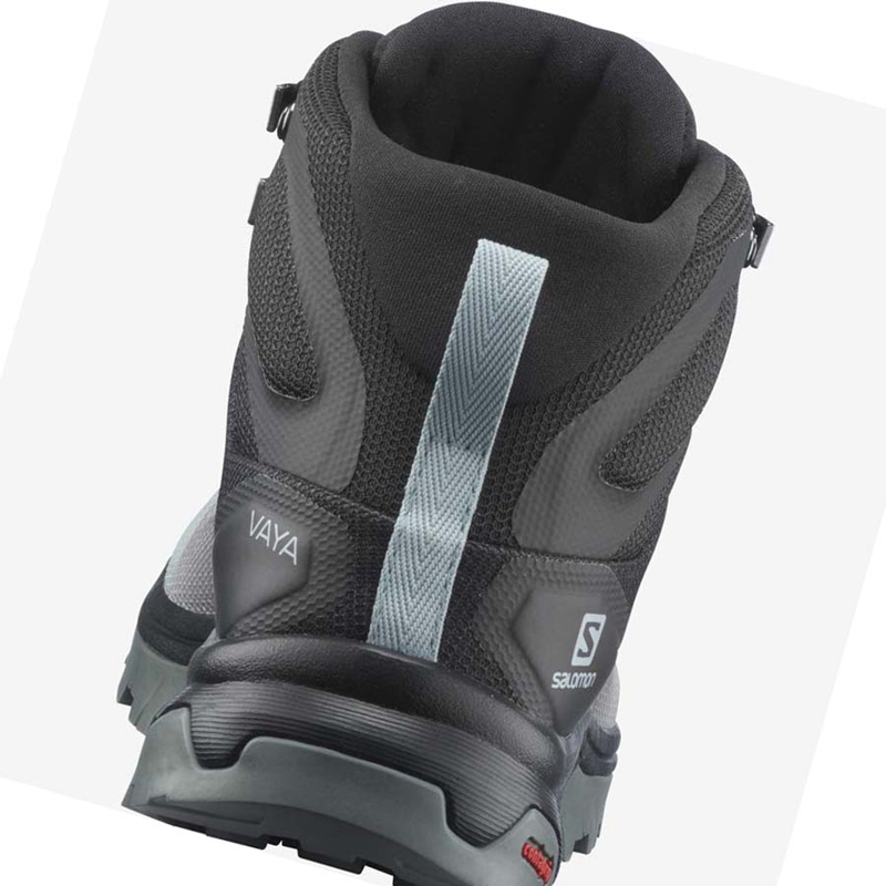 Zapatos De Senderismo Salomon WoVAYA MID GORE-TEX Mujer Negras Blancas | ORENSWY-27