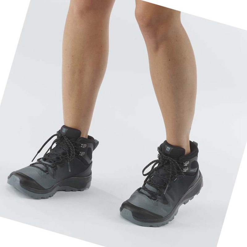 Zapatos De Senderismo Salomon WoVAYA MID GORE-TEX Mujer Negras | YGUFBVC-92