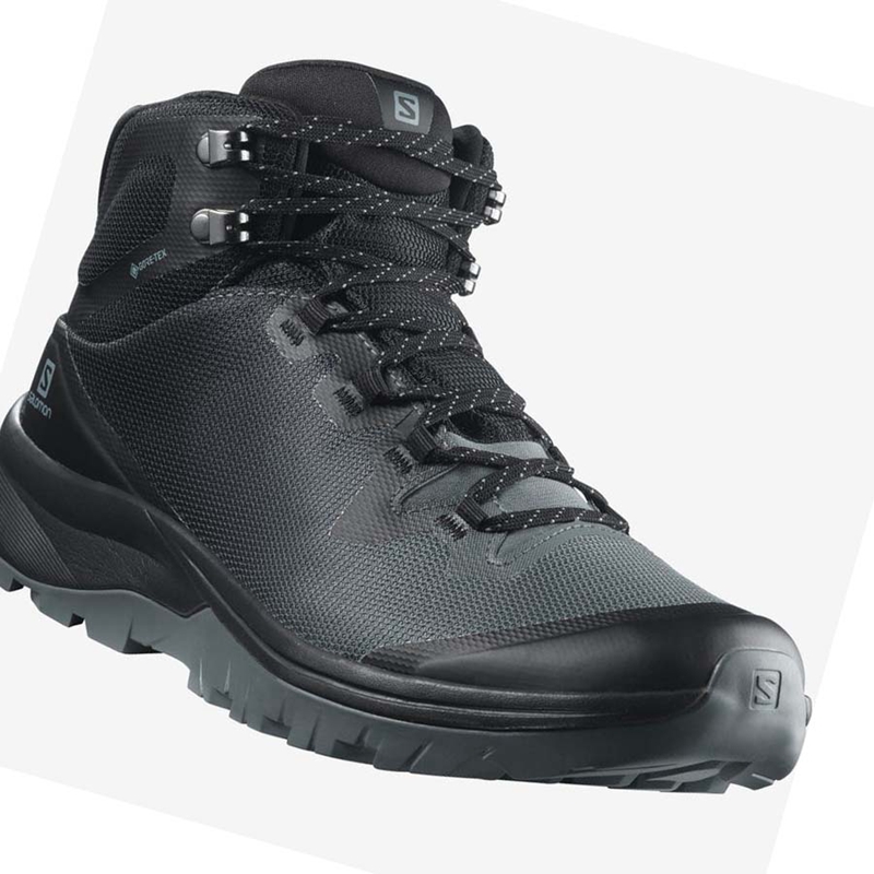 Zapatos De Senderismo Salomon WoVAYA MID GORE-TEX Mujer Negras | YGUFBVC-92