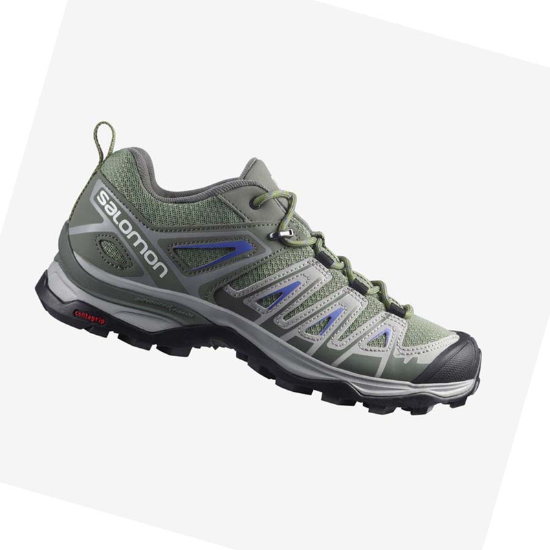 Zapatos De Senderismo Salomon WoX ULTRA PIONEER Mujer Verde Gris | EURWYKH-39