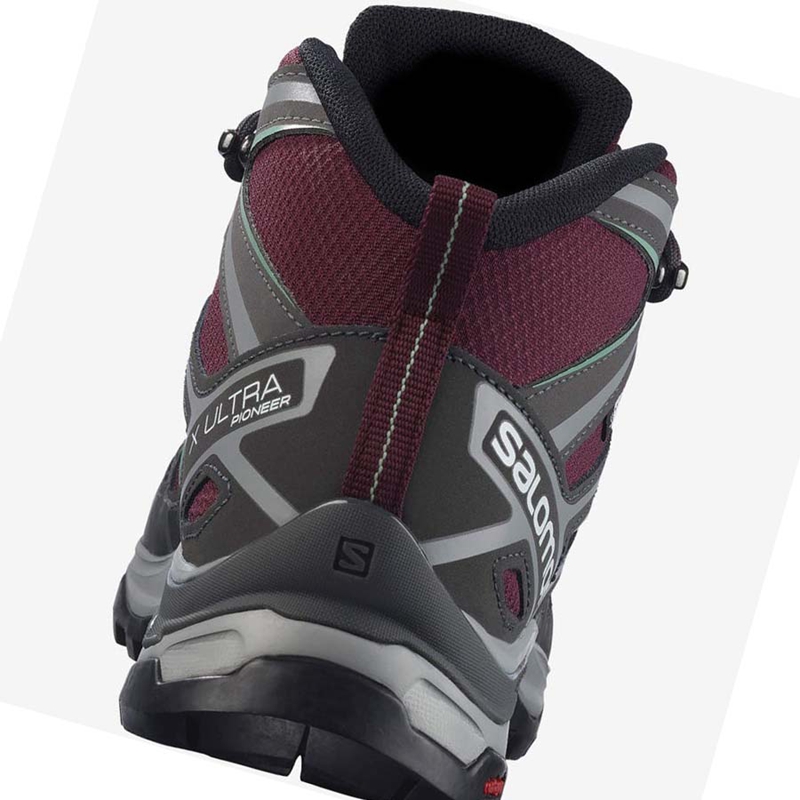 Zapatos De Senderismo Salomon WoX ULTRA PIONEER MID CLIMASALOMON™ WATERPROOF Mujer Rojas | KPWTHUE-74