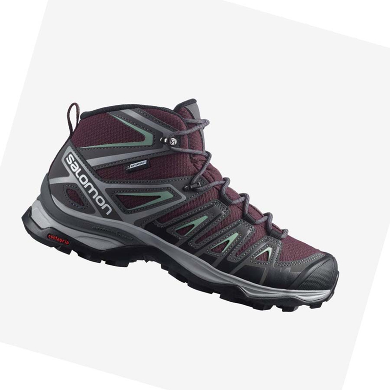 Zapatos De Senderismo Salomon WoX ULTRA PIONEER MID CLIMASALOMON™ WATERPROOF Mujer Rojas | KPWTHUE-74