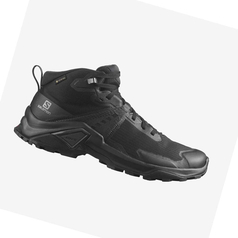 Zapatos De Senderismo Salomon X RAISE 2 MID GORE-TEX Hombre Gris Negras | OUGHVSE-10