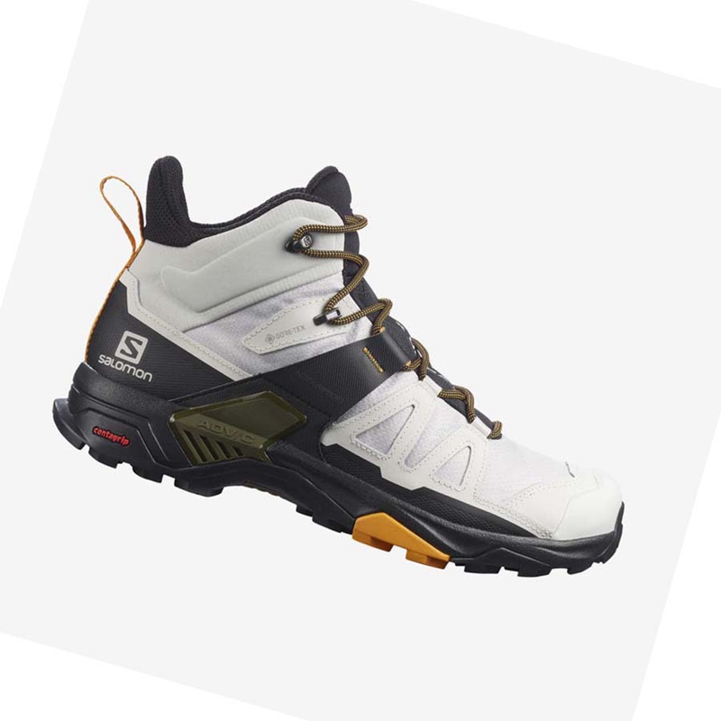 Zapatos De Senderismo Salomon X ULTRA 4 MID GORE-TEX Hombre Blancas Negras | QVJWUOX-91