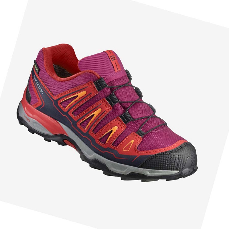 Zapatos De Senderismo Salomon X-ULTRA MID GORE-TEX Niños Rojas | HFOABGK-27