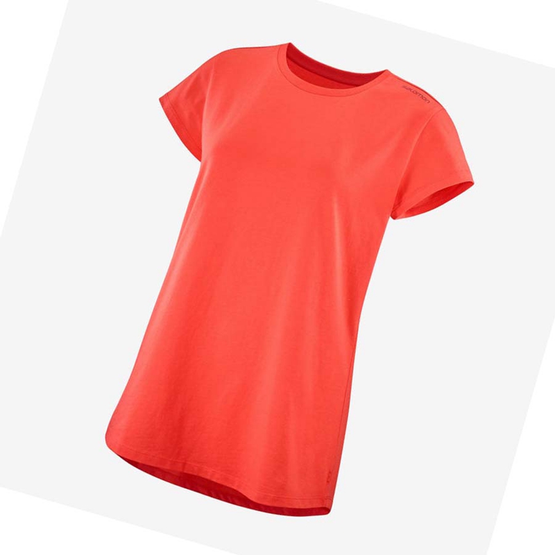 Camiseta Salomon OUTLIFE SCOOP HEM TEE W Mujer Naranjas | DWMTBRG-67