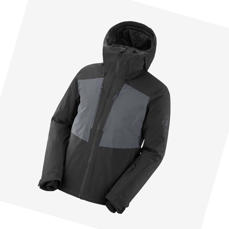 Chaquetas De Esquí Salomon HIGHLAND Ski Hombre Negras | LSWEBOX-42