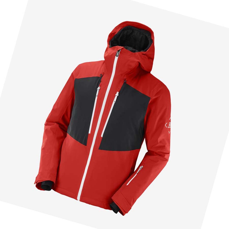 Chaquetas De Esquí Salomon HIGHLAND Ski Hombre Rojas | SXJQYMZ-61