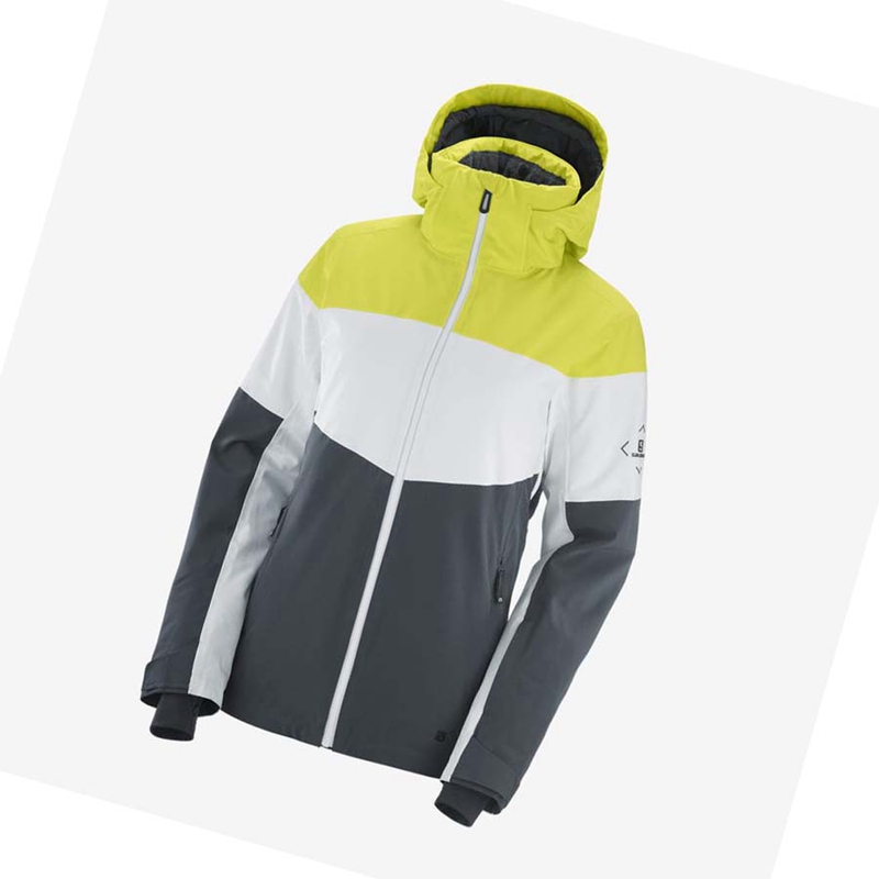 Chaquetas De Esquí Salomon SLALOM Mujer Verde | DVPCZHB-78