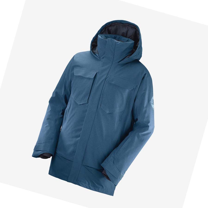 Chaquetas De Esquí Salomon STANCE CARGO Hombre Azules | IRUAWOM-08