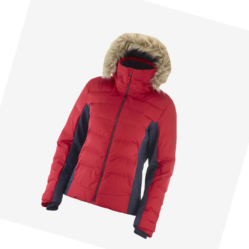 Chaquetas De Esquí Salomon STORMCOZY Mujer Rojas | LQVAYIF-40