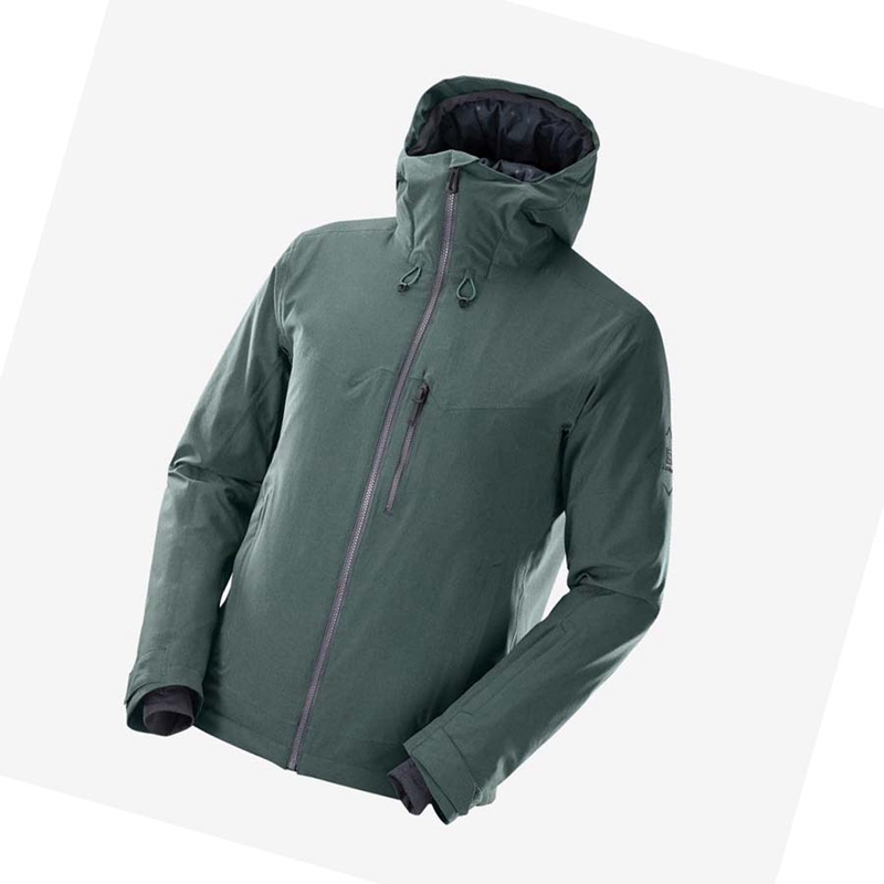 Chaquetas De Esquí Salomon UNTRACKED Hombre Verde | OAFWLBX-29