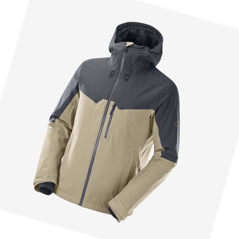 Chaquetas De Esquí Salomon UNTRACKED Hombre Gris Marrones | WOLTRKF-95