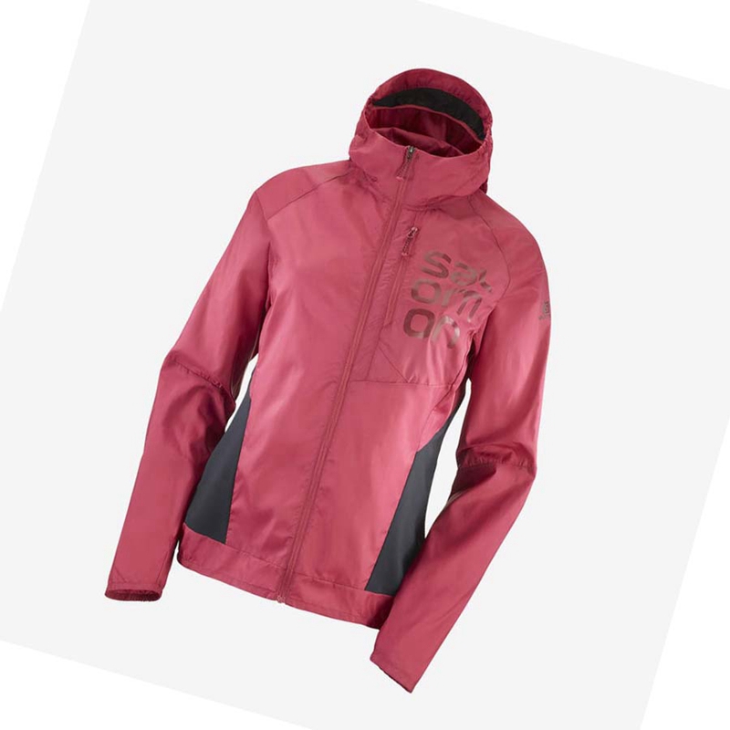 Chaquetas Salomon BONATTI CROSS WIND WINDBREAKERS Mujer Rojas | IOAHGUF-08