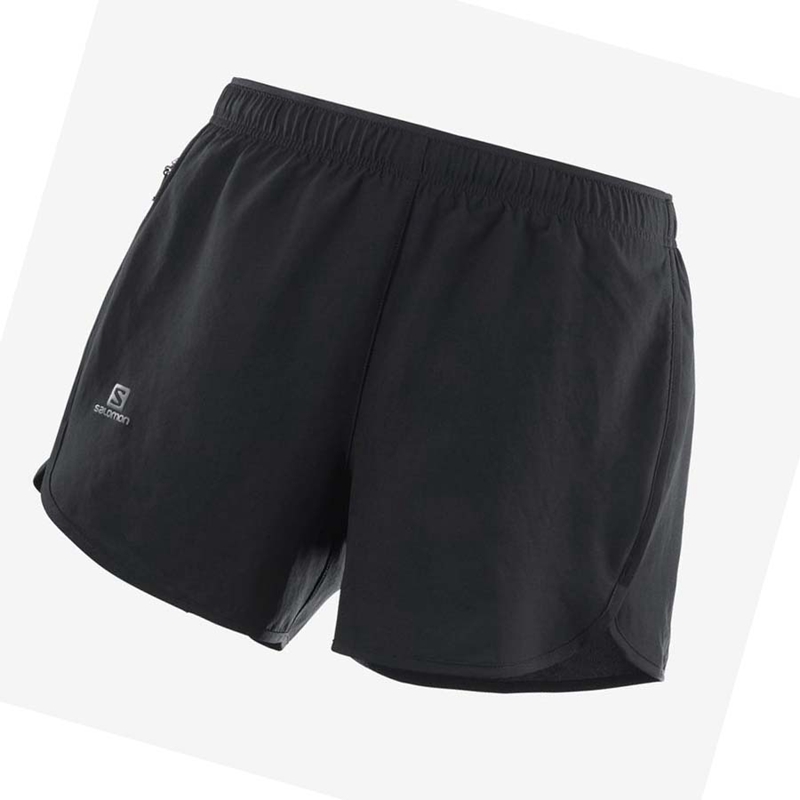 Pantalones Cortos Salomon AGILE Mujer Negras | ZKLWXJR-01