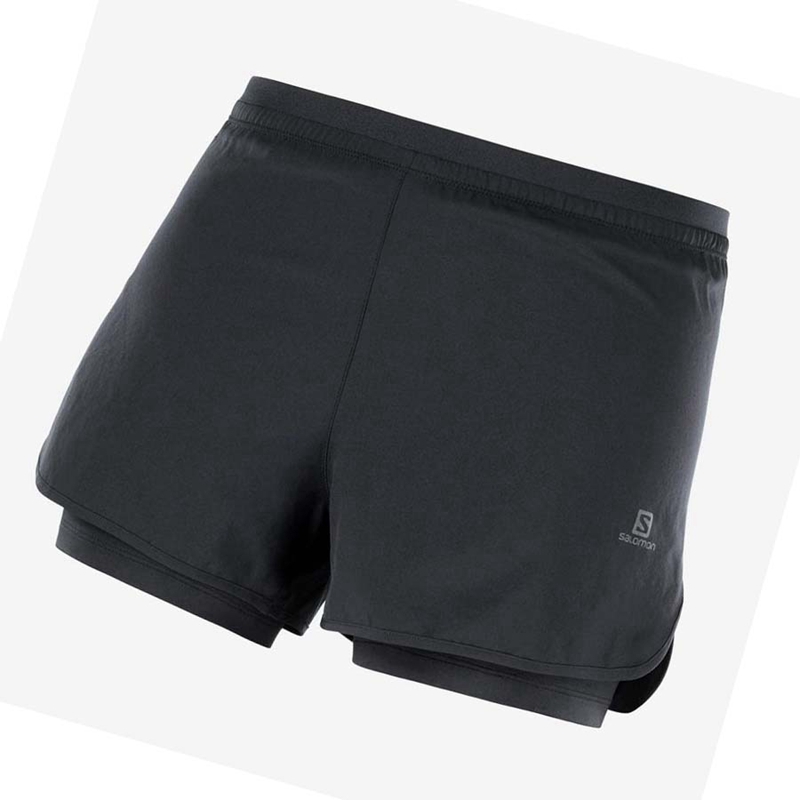 Pantalones Cortos Salomon CROSS 2IN1 Mujer Negras | DWGXJRC-49