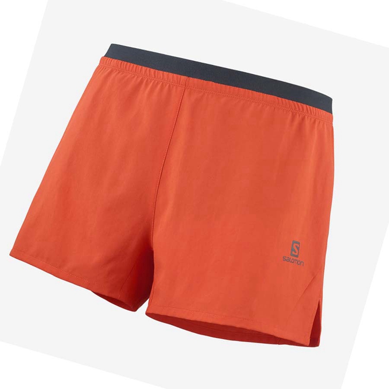 Pantalones Cortos Salomon CROSS 3'' Hombre Naranjas | LWQRDOP-12