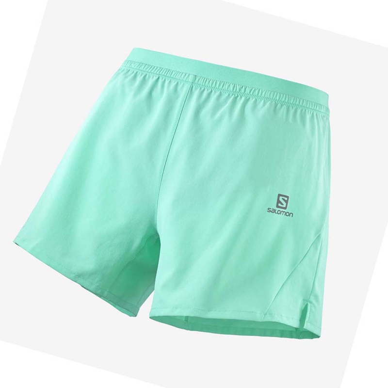 Pantalones Cortos Salomon CROSS 5'' Hombre Verde Menta | LSDVJQR-39