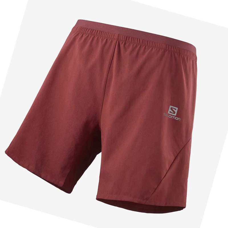 Pantalones Cortos Salomon CROSS 7'' Hombre Rojas | BQXZLTJ-79