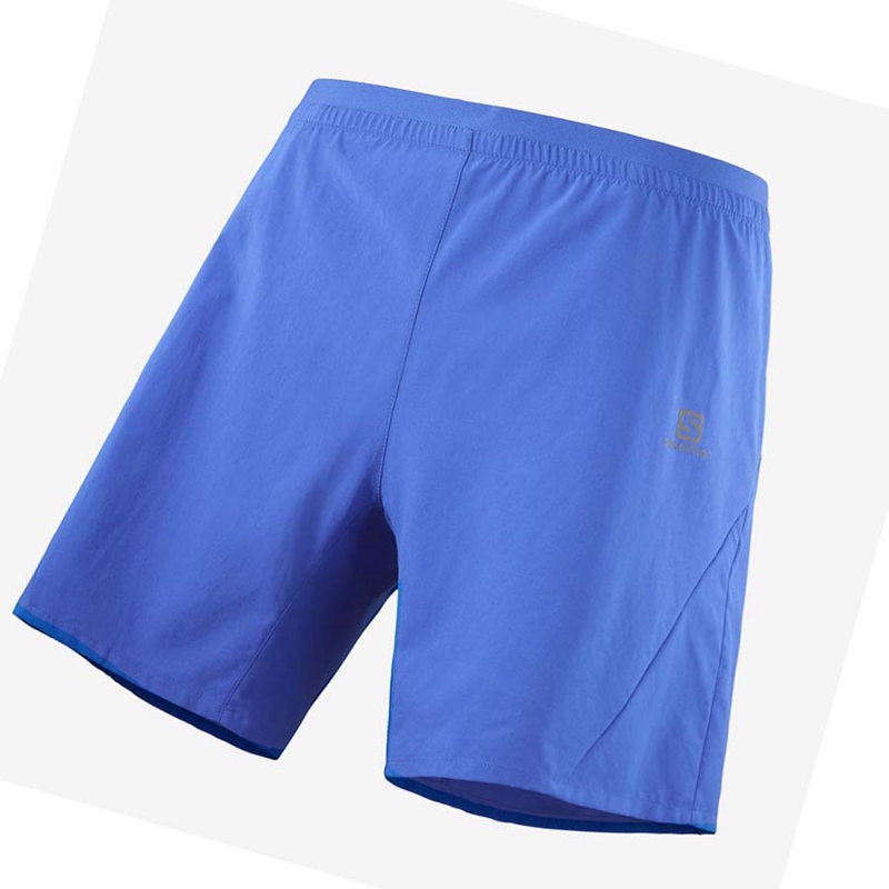 Pantalones Cortos Salomon CROSS 7'' Hombre Azules | XPEOMZC-74