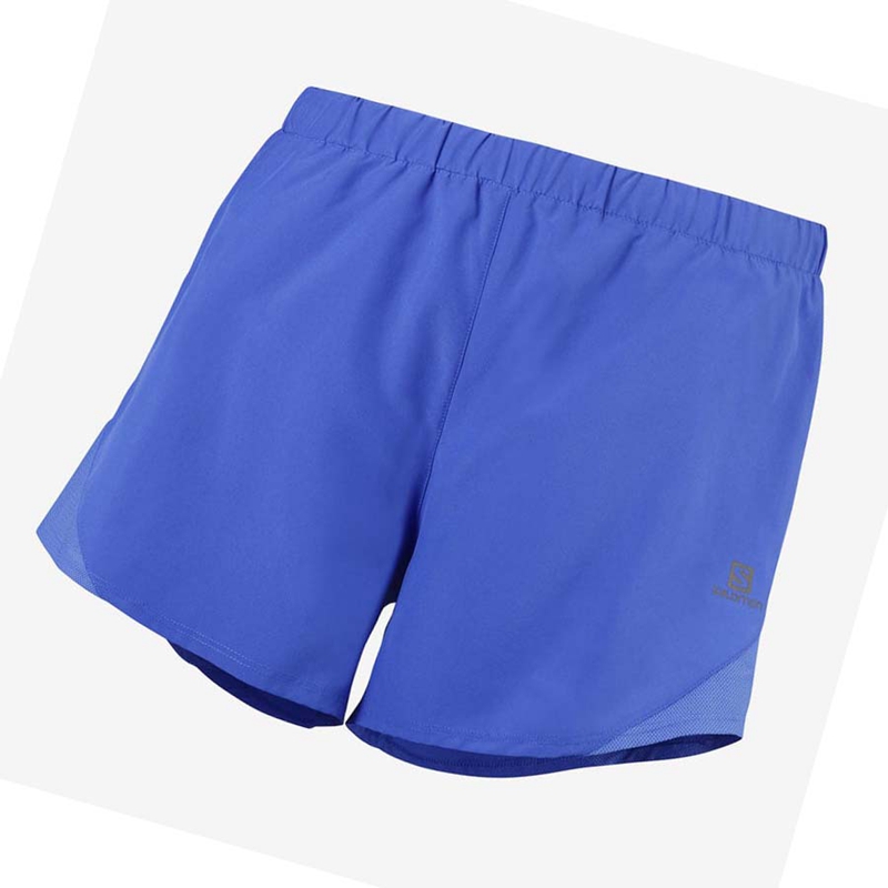 Pantalones Cortos Salomon CROSS REBEL 4'' Mujer Azules | HBDNTVS-72