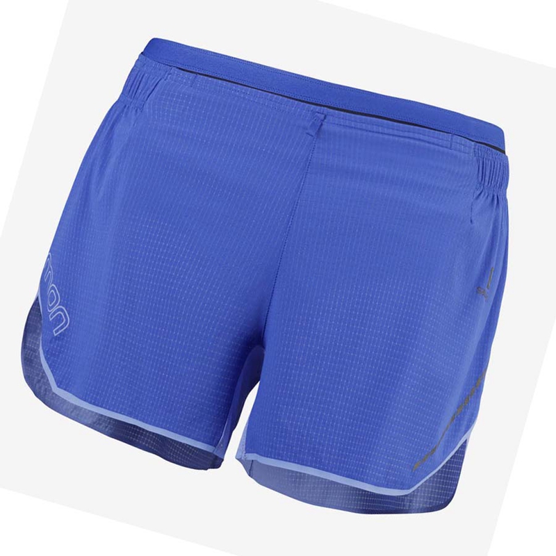 Pantalones Cortos Salomon SENSE AERO 3'' Mujer Azules | XIAJSGT-81