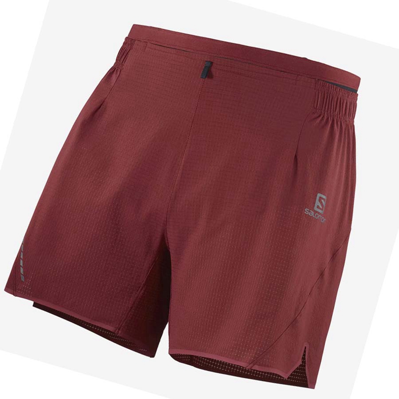 Pantalones Cortos Salomon SENSE AERO 5'' Hombre Rojas | UTFYEMS-87