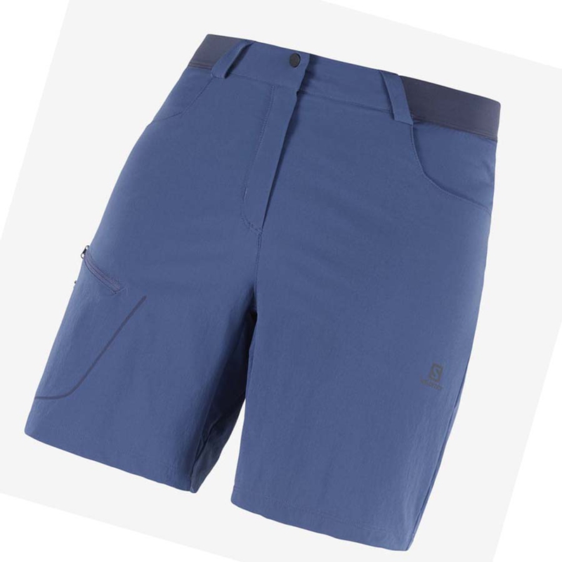 Pantalones Cortos Salomon WAYFARER Mujer Azul Marino | JSHZQWY-24